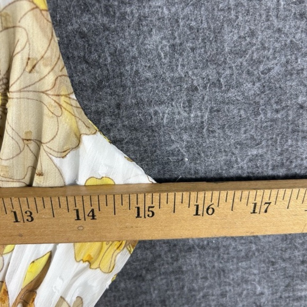Charlotte Russe Maxi Women's Sundress Size M Yellow Floral Tiered Babydoll Lined - Picture 8 of 12